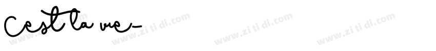 Cest la vie字体转换
